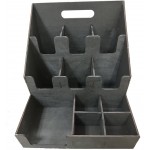 Черный большой органайзер на 11 ячеек для кофейни, бара