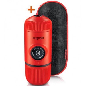 Wacaco Nanopresso Lava Red + кейс - портативная красная кофеварка, молотый кофе