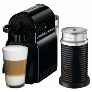 кавоварка Nespresso Inissia Black + капучинатор Aeroccino 3