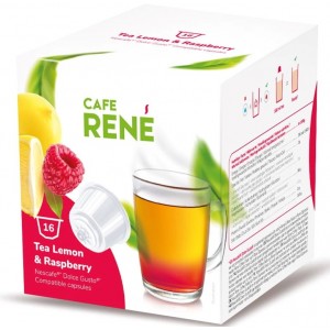 Растворимый чай Rene Lemon & Raspberry, 16 капсул Dolce Gusto