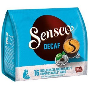 Кофе в чалдах Senseo Decaf, 16 шт. Philips Senseo 62 мм, без кофеину