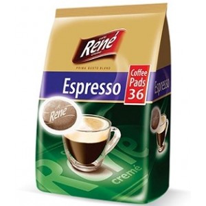 Кофе в чалдах Rene Espresso, 36 шт. Philips Senseo 62 мм