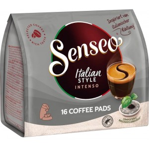 Кава в чалдах Senseo Italian style Intenso, 16 шт. Philips Senseo 62 мм