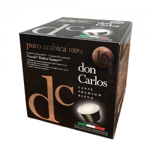 Кофе в капсулах Don Carlos Puro Arabica 100%, 16 капсул Dolce Gusto