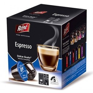 Кофе в капсулах Rene Espresso, 16 капсул Dolce Gusto