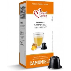 Чай в капсулах ромашковый со вкусом меда и апельсина / Italian Coffee Camomiele, 10 капсул Nespresso
