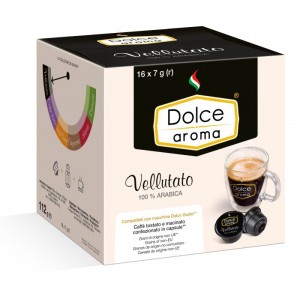 Капсулы Dolce Aroma Vellutato, 16 капсул Dolce Gusto