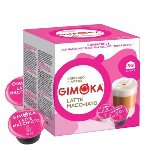Капсулы Dolce Gusto Gimoka Latte Macchiato, 8+8 капсул