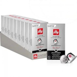 Кава в капсулі Illy Forte Espresso, 10 уп. (100 кава-капсул) Nespresso