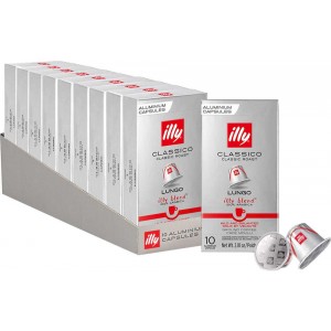 Кава в капсулі Illy Classico Lungo, 10 уп. (100 кава-капсул) Nespresso