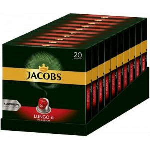 Кава Jacobs Lungo 6 Classico, 200 капсул Nespresso