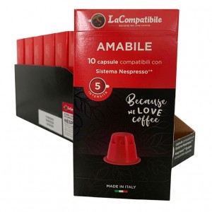 Кава в капсулах Amabile Lacompatibile, 10 капсул Nespresso