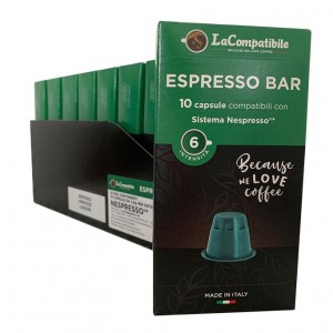 Кава в капсулах Espresso Bar Lacompatibile, 10 капсул Nespresso