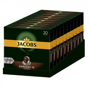 Кава в капсулах Jacobs Espresso 10 Intenso, 200 капсул Nespresso