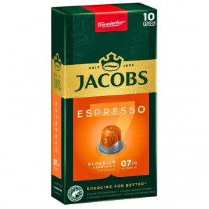 Кофе в капсулах Jacobs Espresso 7 Classico, 10 капсул Nespresso