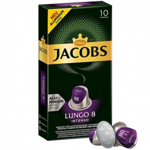 Кава в капсулах Jacobs Lungo 8 Intenso, 10 капсул Nespresso