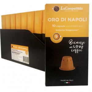 Кофе в капсулах Oro di Napoli Lacompatibile, 10 капсул Nespresso