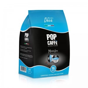 Кава в капсулах Pop Caffe Decaffeinato, 10 капсул Uno System