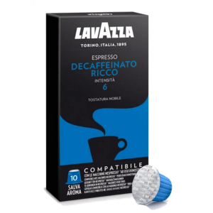 Кофе в капсулах Lavazza Decaffeinato Ricco, 10 капсул Nespresso