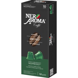 Кофе в капсулах Nero Aroma Deciso, 10 капсул Nespresso