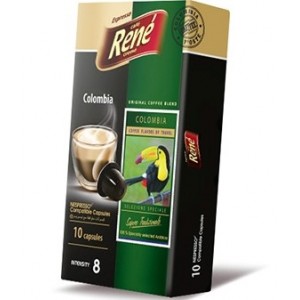 Кофе в капсулах Rene Colombia, 10 капсул Nespresso