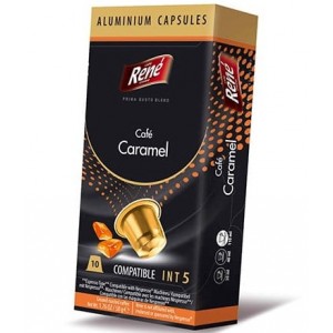 Кофе в капсулах Rene Caramel, 10 капсул Nespresso Alu