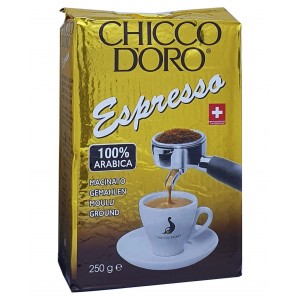 Молотый кофе Chicco d'Oro Espresso 100% arabica, 0.25 кг.