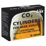 Баллончики CO2 16 грамм без резьбы Liss, для мини пивоварен, розлива и карбонизации, 10шт.