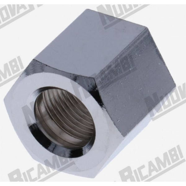 Хромированная гайка стимера кофемашины 3/8F - ключ 22мм - в. 21мм