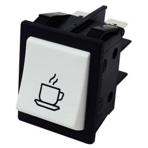 Кнопка для группы с чашкой 250В - 16A - отв. 22x30 мм