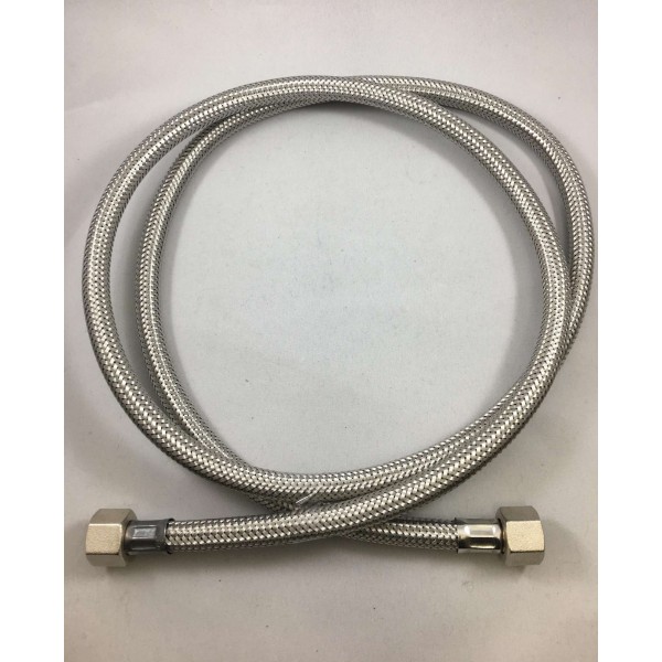 Шланг прямий металевий 3/8F-3/8F 150см