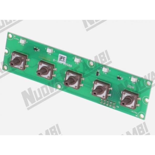 Плата кнопкової панелі на 5 кнопок - 5 діодів - 10 PIN - для кавомашини LA SPAZIALE S5 ( 08503 )