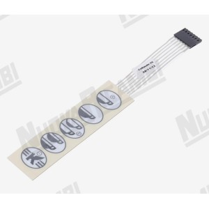 Вертикальная мембрана тачпада на 5 кнопок для кофемашины ELEKTRA, 7 пин